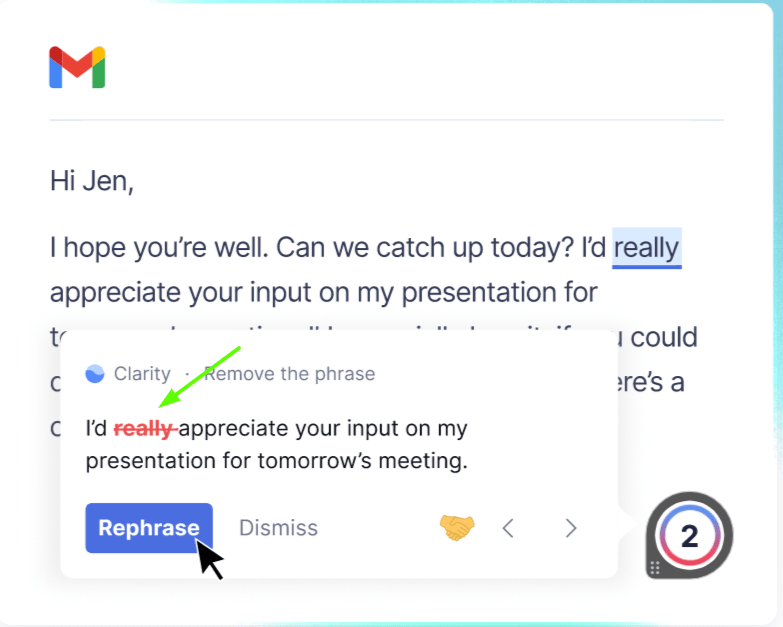  Grammarly - Rephrase