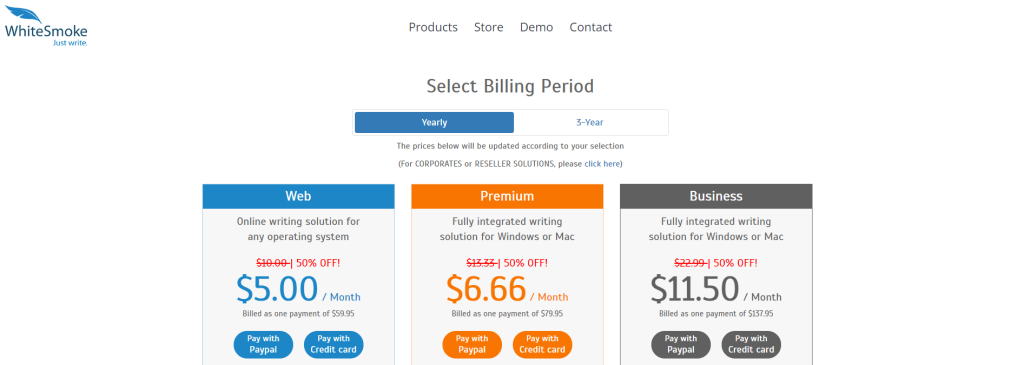 WhiteSmoke - Pricing