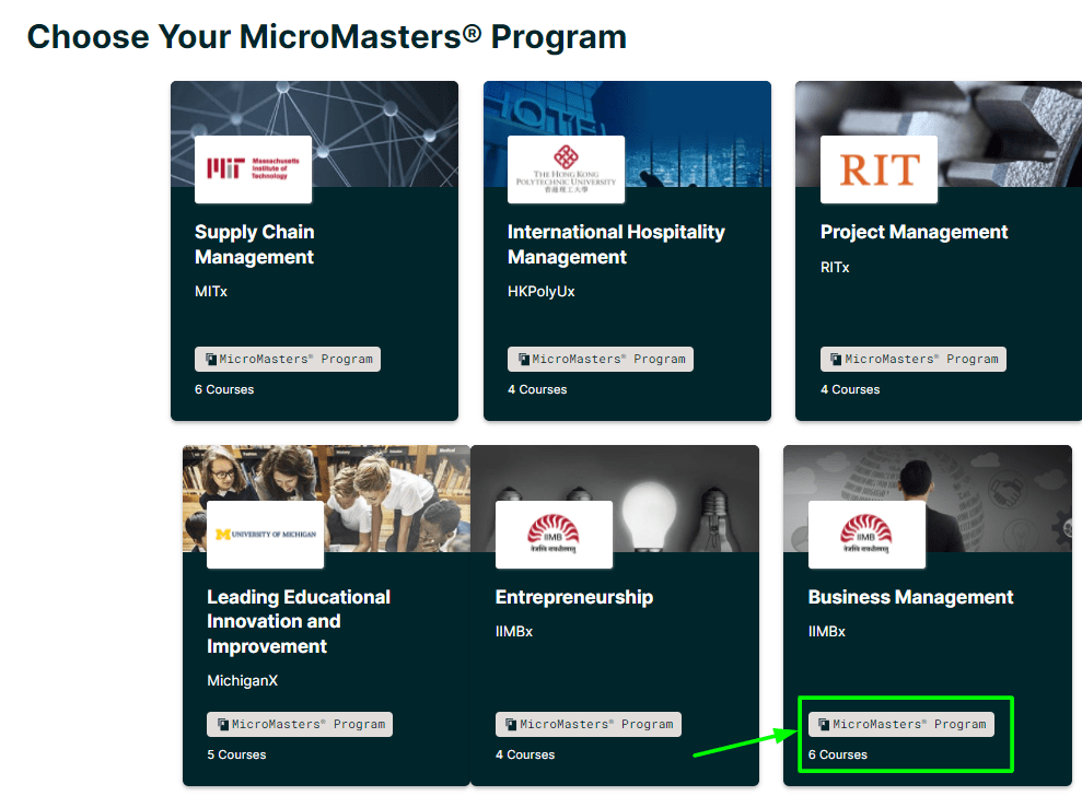 Micromasters Program