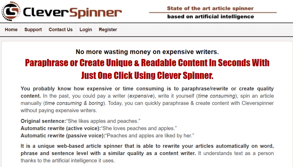 Best Paraphrasing Tools - Clever Spinner