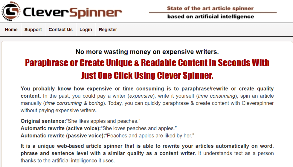 the best spinner paraphrasing tool