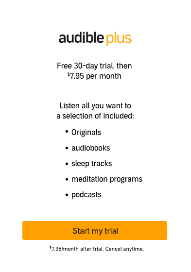 Audible Pricing Plans 2023