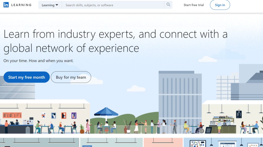 LinkedIn Learning Homepage
