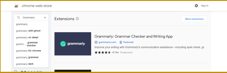 Install Grammarly for chrome
