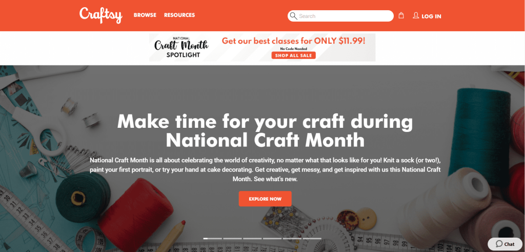 Craftsy Homepage