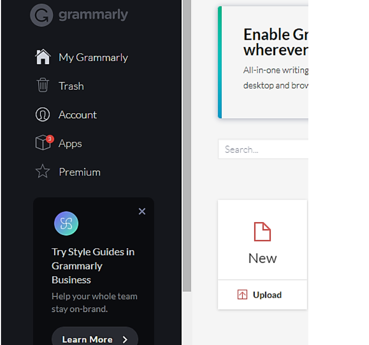 How To Cancel Grammarly - Click On Account