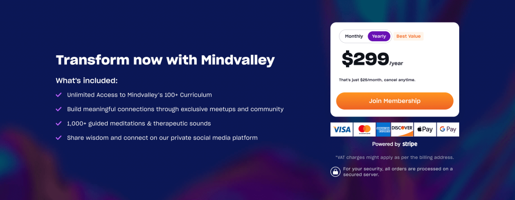 Mindvalley pricing