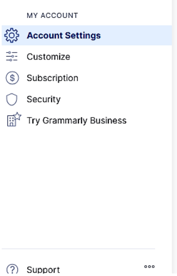 How To Cancel Grammarly - Account settings